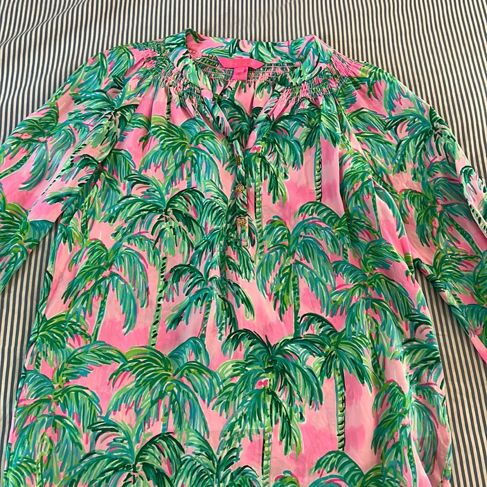 Palm Tree Lily Pulitzer XXS Blouse